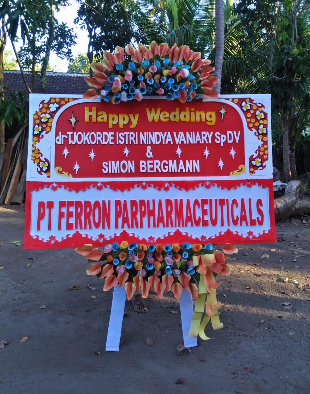 Karangan Bunga Papan Wedding – Mataram – 5 – Prestisa